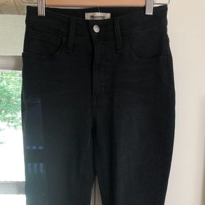 Womens Madewell Curvy Roadtripper Black Jean 26P
